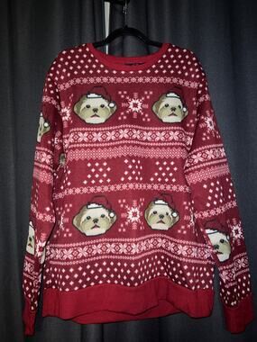 Ugly Christmas Sweater Xmas Size XL Dog